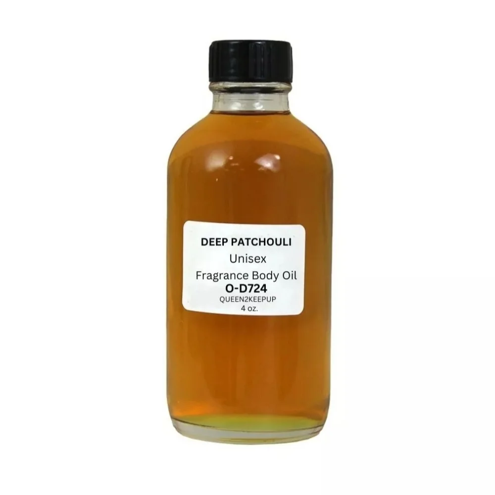 Deep Patchouli Unisex All Natural Body Oil - 4 oz Bottle